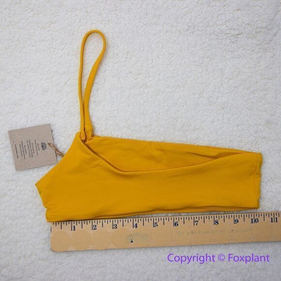 NEW Free‎ People x Toast Signature One-Shoulder Bikini top in mustard, XS - Picture 5 of 7